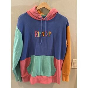 Rip N‎ Dip Color Block Multi Panel Pullover Hoodie Men's Large Street Wear